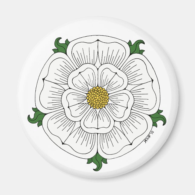 White Rose of York Magnet (Front)