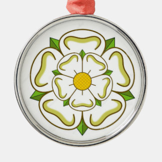 White Rose of York Metal Tree Decoration