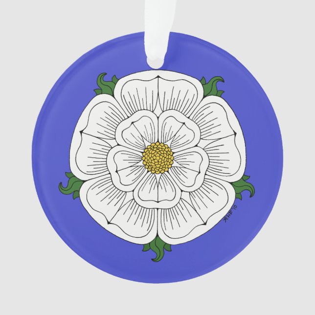 White Rose of York Ornament (Front)