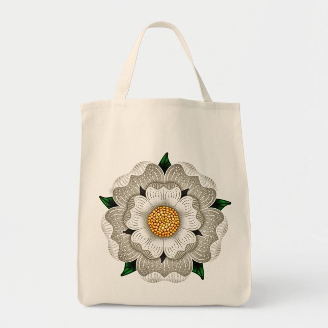 White Rose of York Tote Bag (Front)