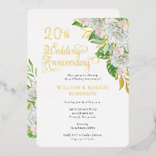 White Rose Orchid 20th Wedding Anniversary Party