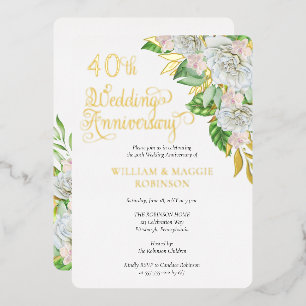 White Rose Orchid 40th Wedding Anniversary Party
