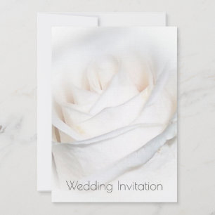 White Rose Personalised Wedding Invitation
