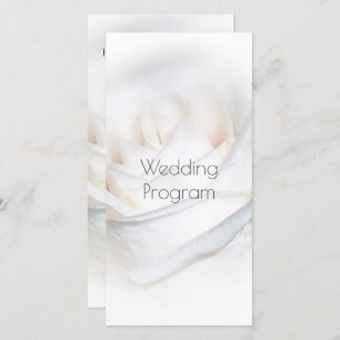 White Rose Personalised Wedding Program