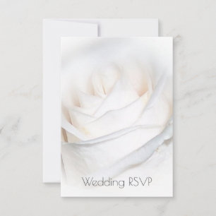 White Rose Personalised Wedding RSVP Card