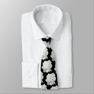 White Rose Petals Necktie