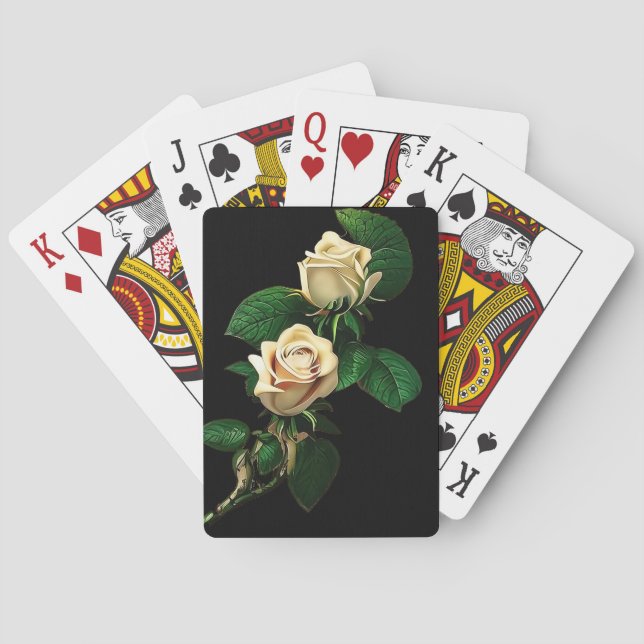 White Rose Playing Cards (Back)