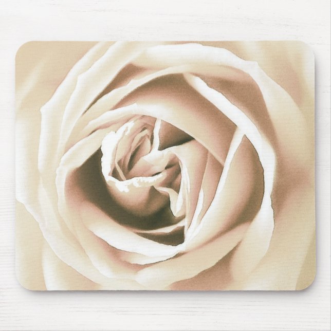 White rose print mouse mat (Front)