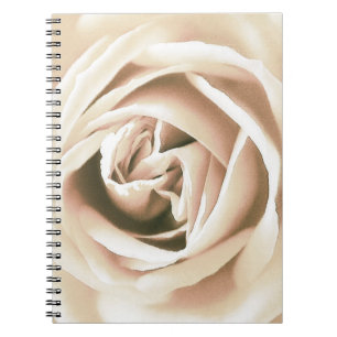 White rose print notebook