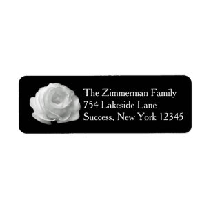 White Rose Return Address Label