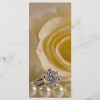 White Rose, Ring and Pearls Wedding Program Programme