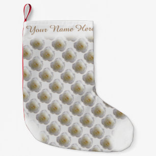 White Rose Stocking Rose Christmas Stocking Custom