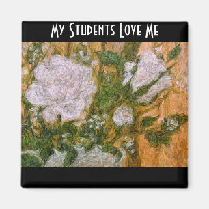 White Rose Student Love Magnet