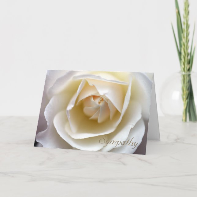 White Rose Sympathy Card (Front)