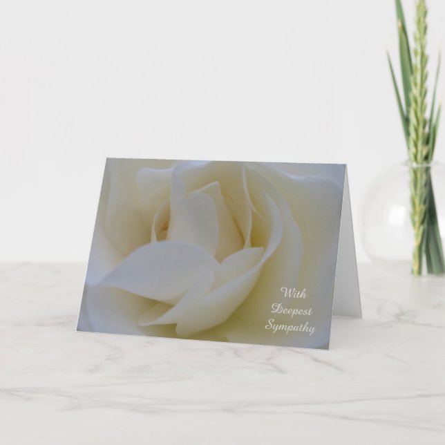 White Rose Sympathy Card (Front)