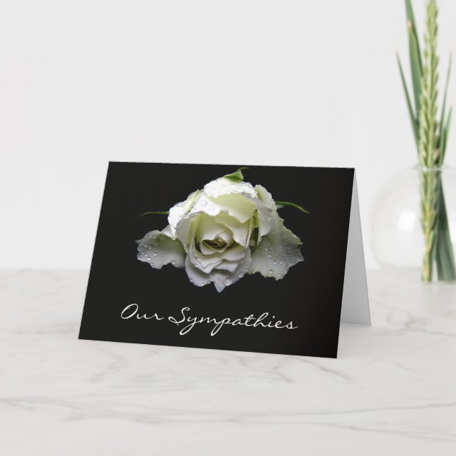 White Rose Sympathy Card (Front)