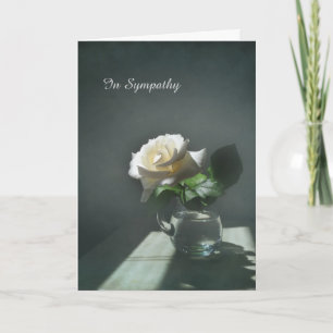 White Rose Sympathy Condolence Card