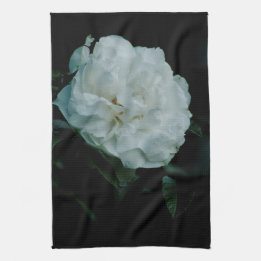 White Rose Tea Towel