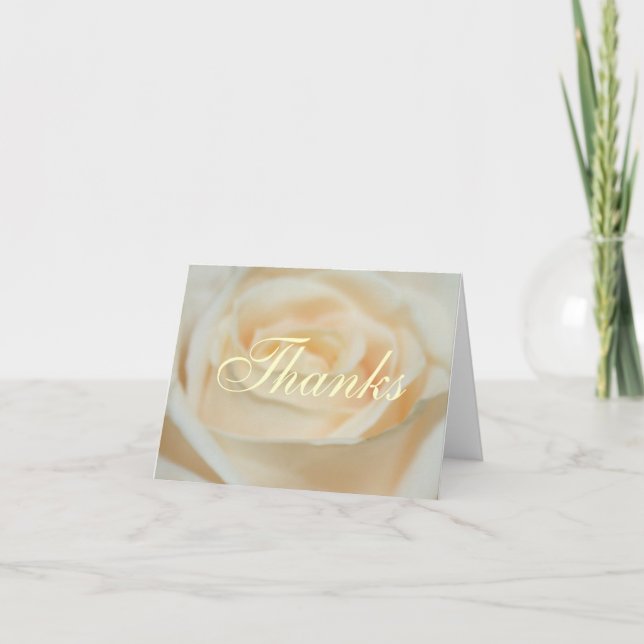White Rose Thank You Card (Front)