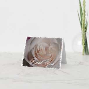 White Rose Thank You Card