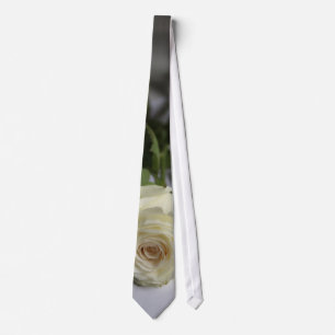 White rose tie