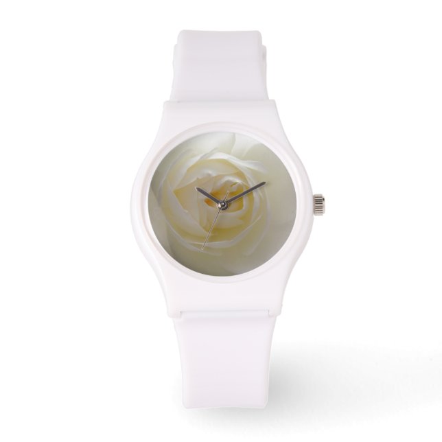 White Rose Watch Romantic Rose Wrist Watches (Front)
