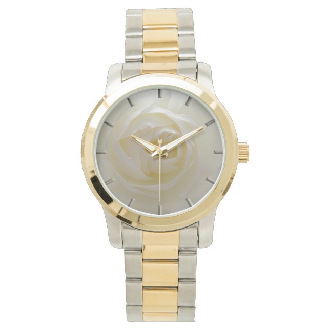 White Rose Watch Romantic Rose Wrist Watches (Front)