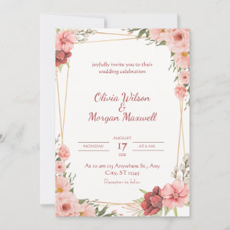 White Rose Wedding Card