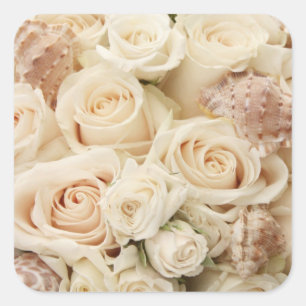 White Rose Wedding Envelope Seal Stickers