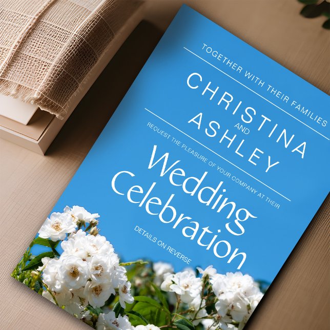 White rose wedding invitation (Creator Uploaded)