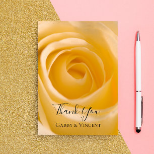 White Rose Wedding Thank You Card