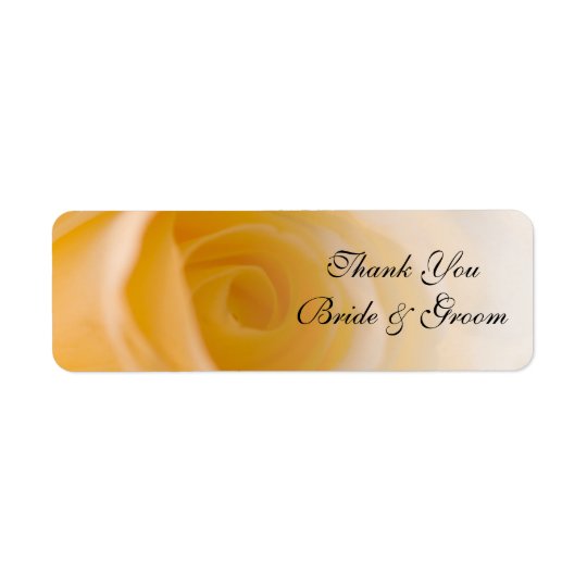 White Rose Wedding Thank You Favour Tag Return Address Label