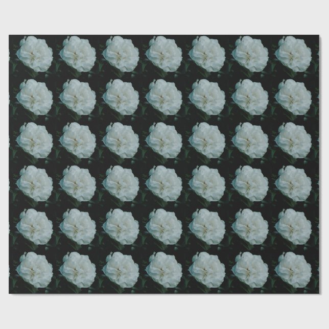 White Rose Wrapping Paper (Flat)