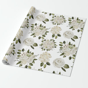 White Rose Wrapping Paper