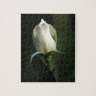 White Rosebud Jigsaw Puzzle