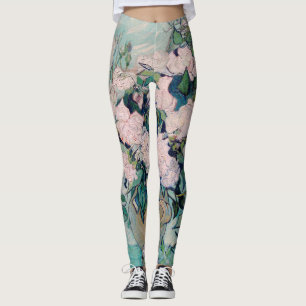 White Roses-1890-Vincent van Gogh Leggings