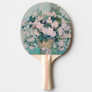 White Roses-1890-Vincent van Gogh    Ping Pong Paddle
