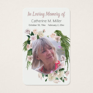 White Roses and Greenery Funeral Memorial