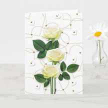 White roses and hearts