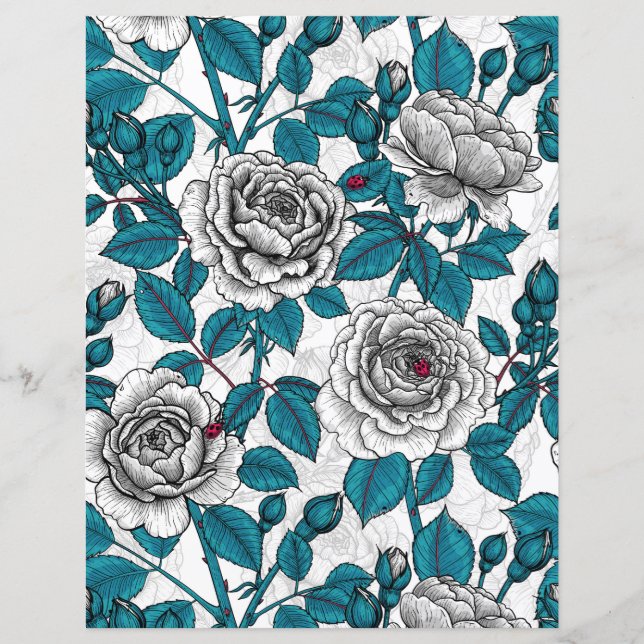 White roses and ladybugs (Front)
