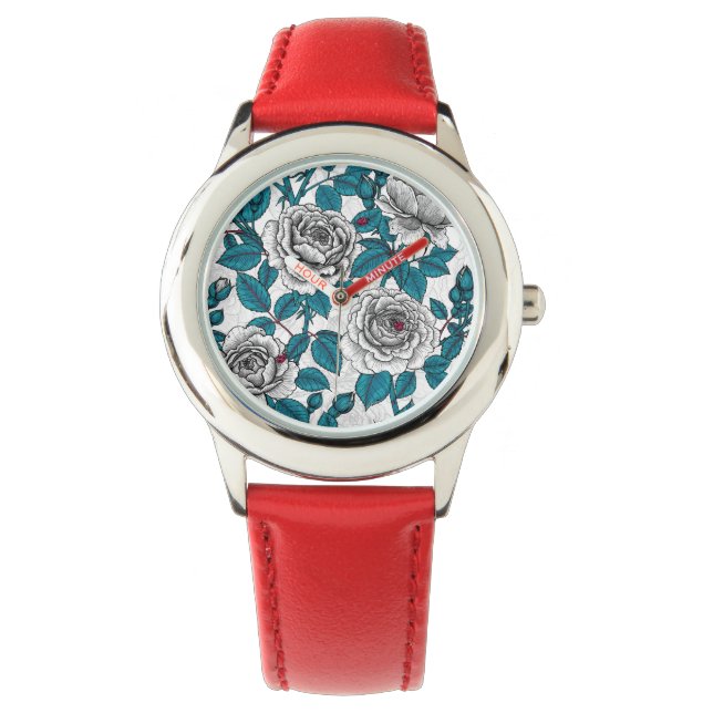 White roses and ladybugs watch (Front)