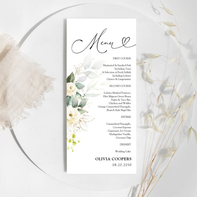White Roses Baby Shower Menu (Creator Uploaded)