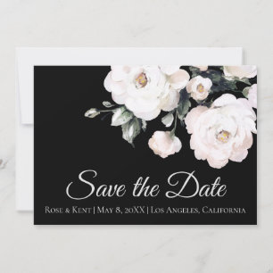 White Roses   Black Save The Date