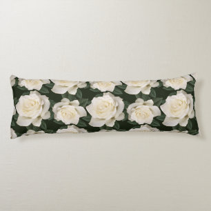White Roses Body Cushion