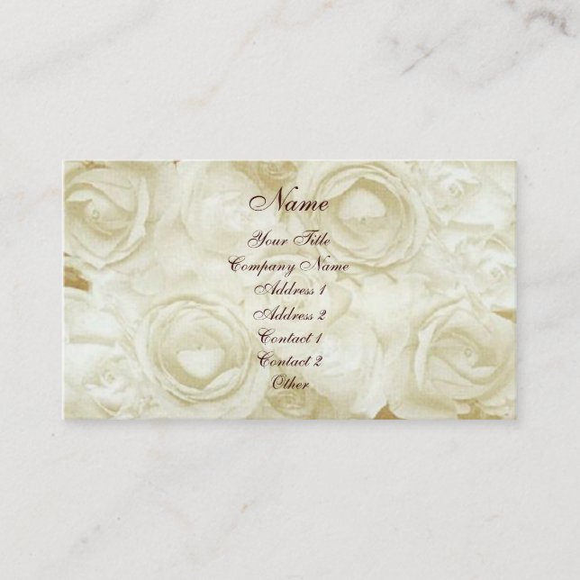 White Roses Business Card (Front)