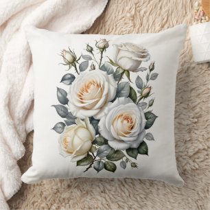 White Roses Cushion