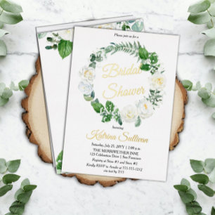 White Roses Eucalyptus Greenery Bridal Shower