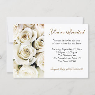 White Roses Invitations