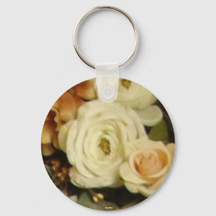 White Roses Key Ring