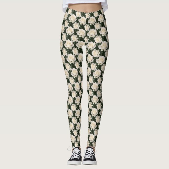 White Roses Leggings (Front)